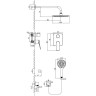 Душевой комплект LEMARK BRONX LM3729GM, 226 мм